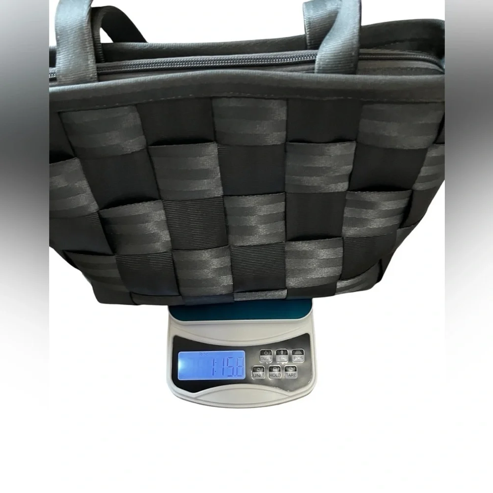 Harveys Seatbelt Bag Tote/Purse - Dark Gray Woven Style